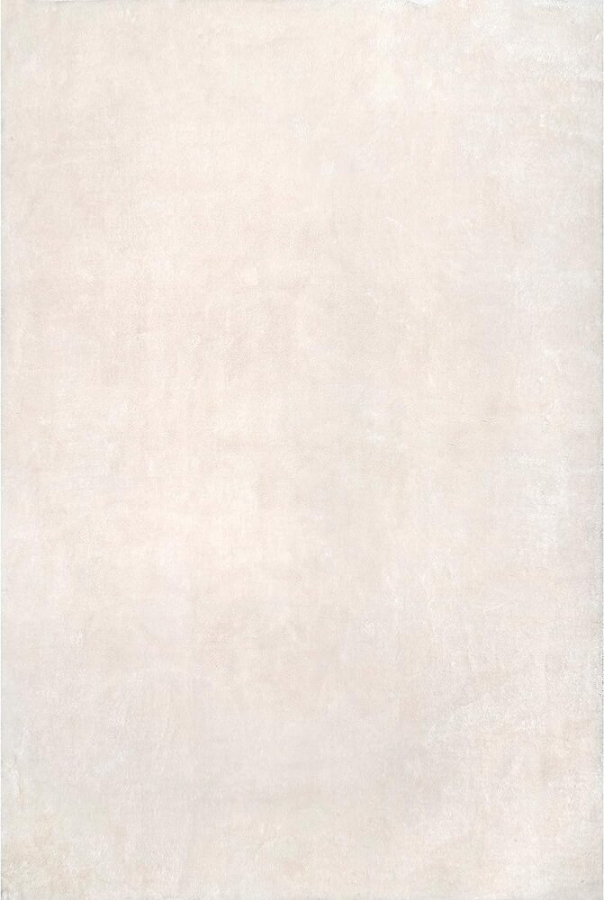 Waschbarer Teppich - Solid Weiß Waschbarer Teppich - Solid Weiß