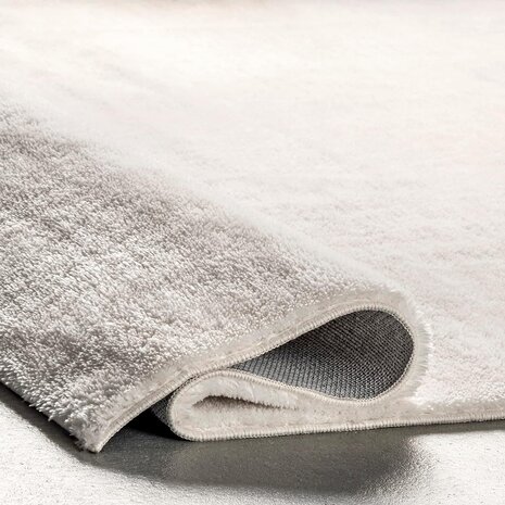 Waschbarer Teppich - Solid Weiß Waschbarer Teppich - Solid Weiß