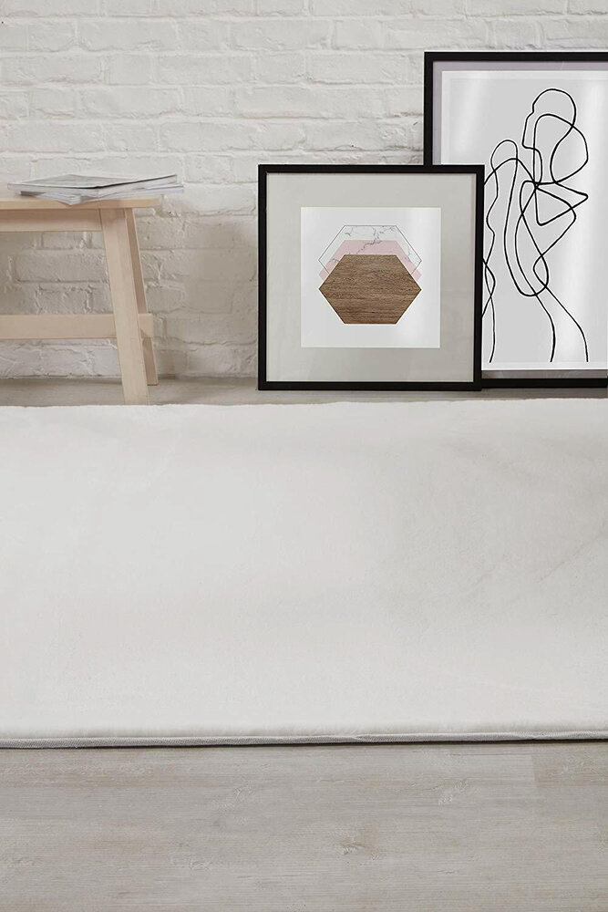 Flauschiger Teppich - Einfarbig Hochflor Superweich - Creme Flauschiger Teppich - Einfarbig Hochflor Superweich - Creme