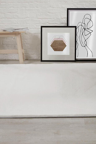 Flauschiger Teppich - Einfarbig Hochflor Superweich - Creme Flauschiger Teppich - Einfarbig Hochflor Superweich - Creme