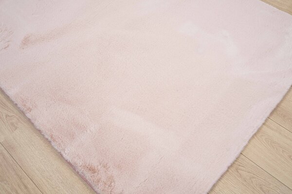 Flauschiger Teppich - Einfarbig Hochflor Superweich - Rosa