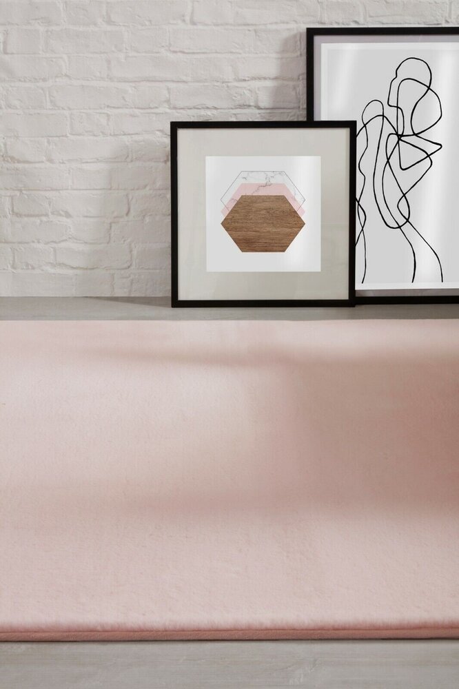 Flauschiger Teppich - Einfarbig Hochflor Superweich - Rosa