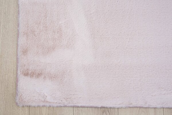 Flauschiger Teppich - Einfarbig Hochflor Superweich - Rosa