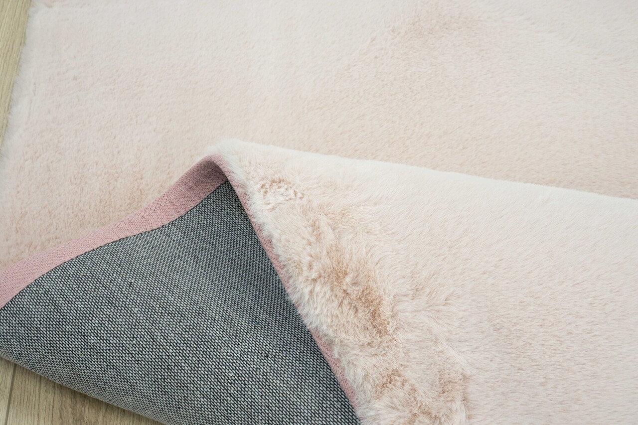 Flauschiger Teppich - Einfarbig Hochflor Superweich - Rosa