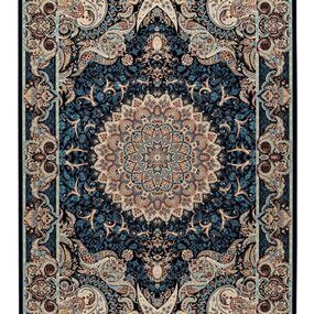 Darius Teppich - Medaillon Oriental Klassisch Persisch Design - Dunkelblau Darius Teppich - Medaillon Oriental Klassisch Persisch Design - Dunkelblau