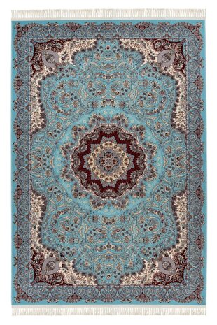 Darius Teppich - Medaillon Oriental Klassisch Persisch Design - Blau