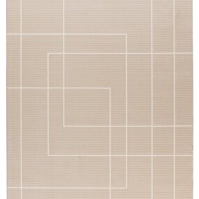 Claire Teppich - Japandi Style Blocked And Striped Modern - Beige Claire Teppich - Japandi Style Blocked And Striped Modern - Beige
