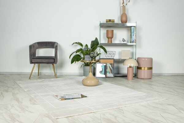 Claire teppich - Japandi Style Blocked And Striped Modern - Grau Claire teppich - Japandi Style Blocked And Striped Modern - Grau