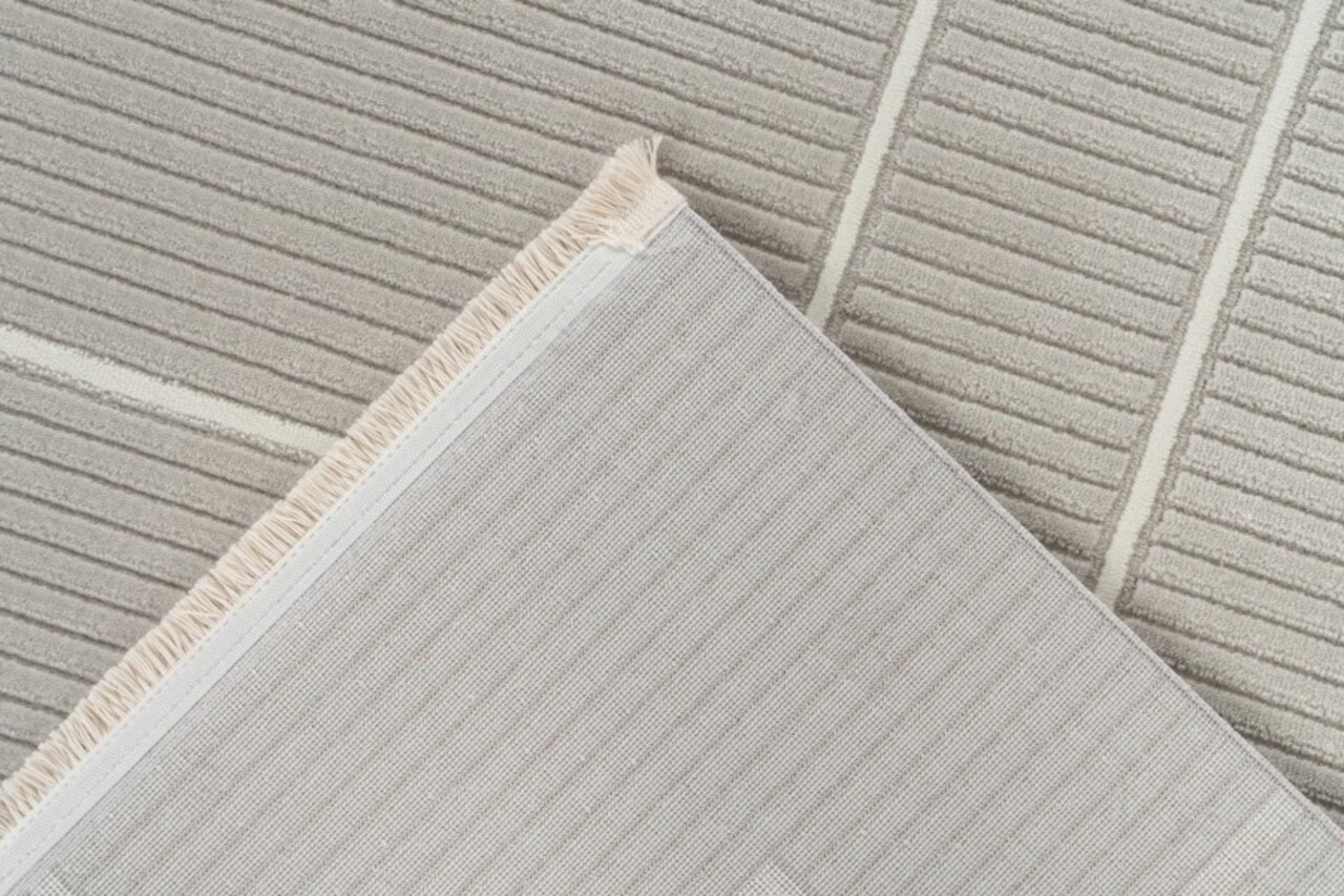 Claire teppich - Japandi Style Blocked And Striped Modern - Grau Claire teppich - Japandi Style Blocked And Striped Modern - Grau