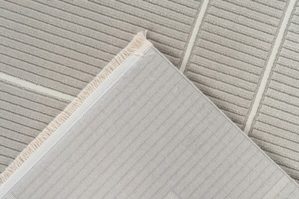 Claire teppich - Japandi Style Blocked And Striped Modern - Grau Claire teppich - Japandi Style Blocked And Striped Modern - Grau