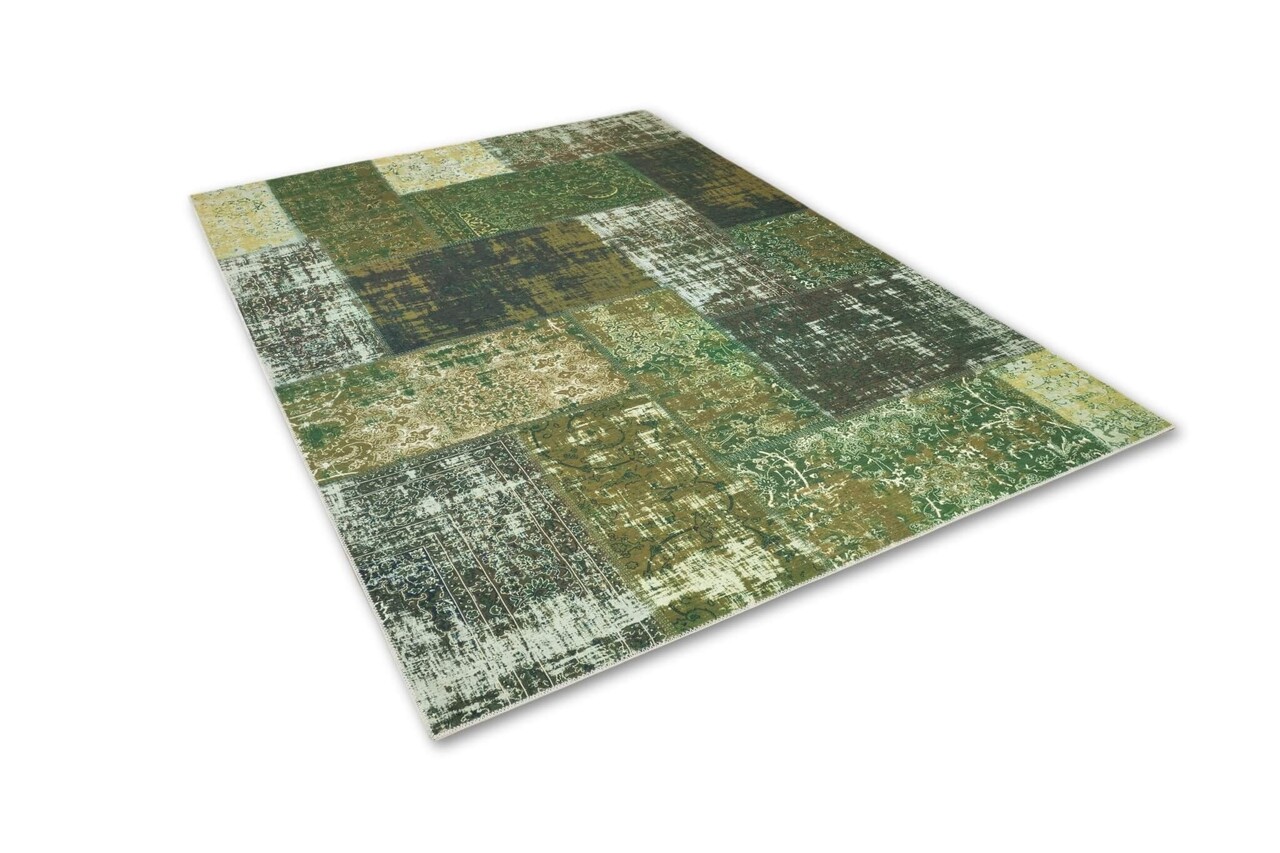 Patchwork Teppich - Burano Vintage Grün Patchwork Teppich - Burano Vintage Grün