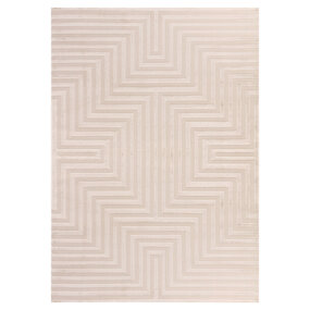 Teppich Cara - Labyrinth Modern Japandi - Beige Teppich Cara - Labyrinth Modern Japandi - Beige