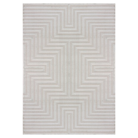 Cara teppich - Labyrinth Modern Japandi - Silber Cara teppich - Labyrinth Modern Japandi - Silber