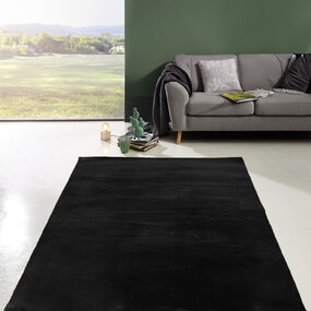 Comfy Vicenza Teppich - Weicher Hochflor - Schwarz Comfy Vicenza Teppich - Weicher Hochflor - Schwarz