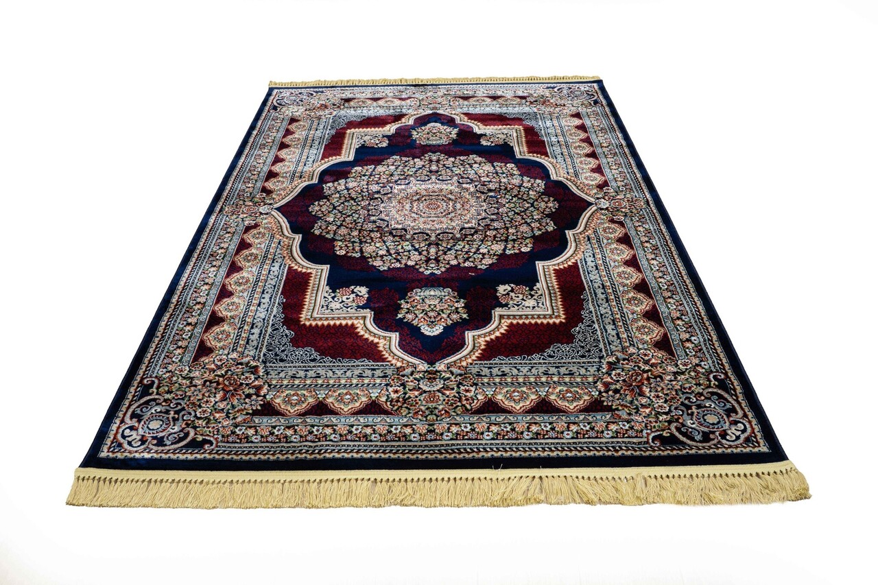 Isfahan Teppich - Oriental Medaillon Klassisch - Blau / Rot Isfahan Teppich - Oriental Medaillon Klassisch - Blau / Rot