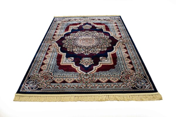 Isfahan Teppich - Oriental Medaillon Klassisch - Blau / Rot Isfahan Teppich - Oriental Medaillon Klassisch - Blau / Rot