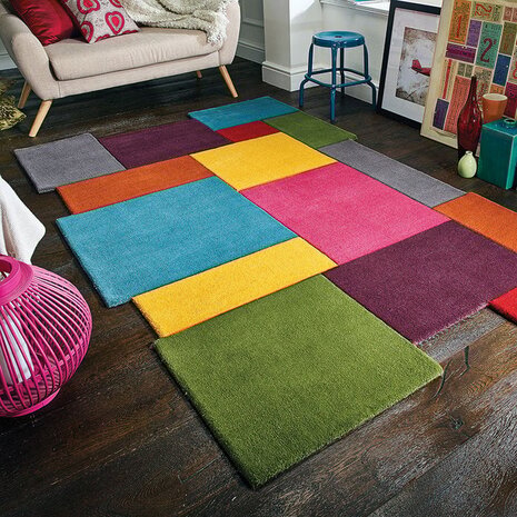 Abstrakter Teppich - Stracto Collage - Organische Form Modern - Multi Abstrakter Teppich - Stracto Collage - Organische Form Modern - Multi