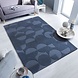 Modern Wollteppich - Gigi Blau Modern Wollteppich - Gigi Blau