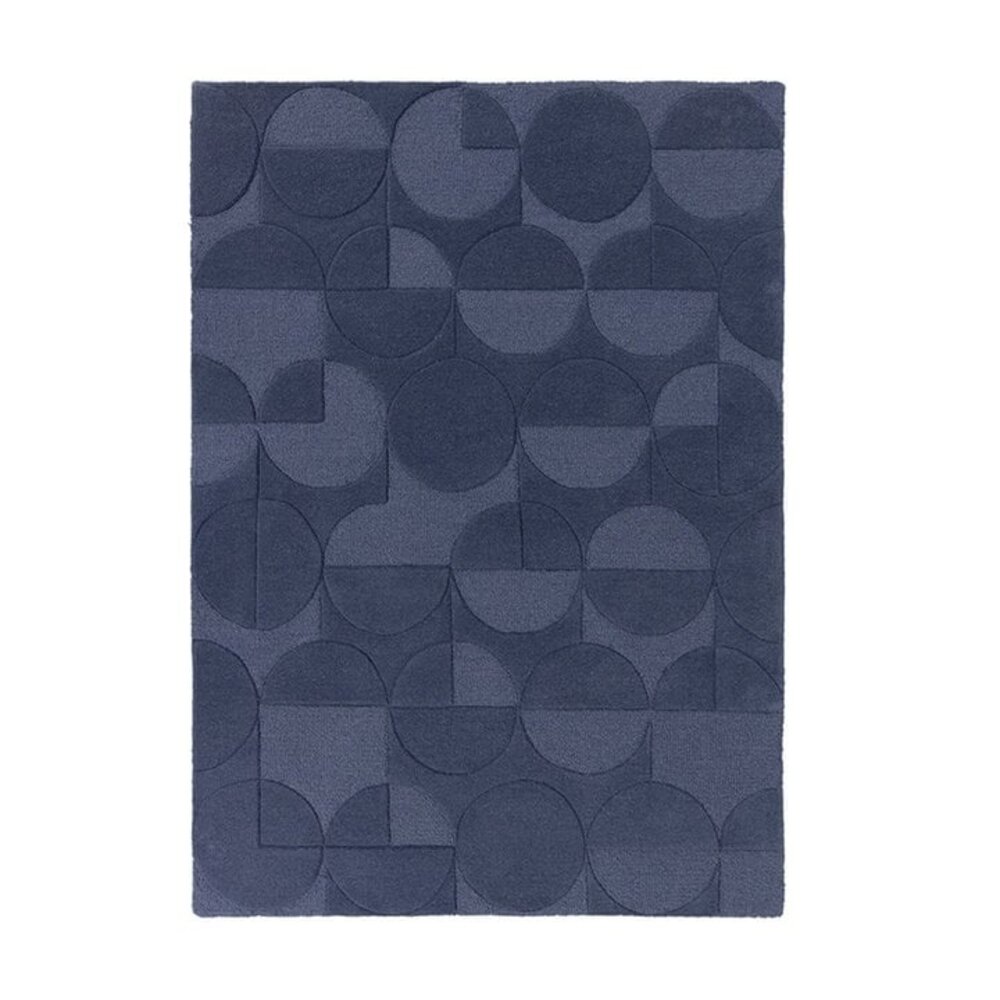 Modern Wollteppich - Gigi Blau Modern Wollteppich - Gigi Blau