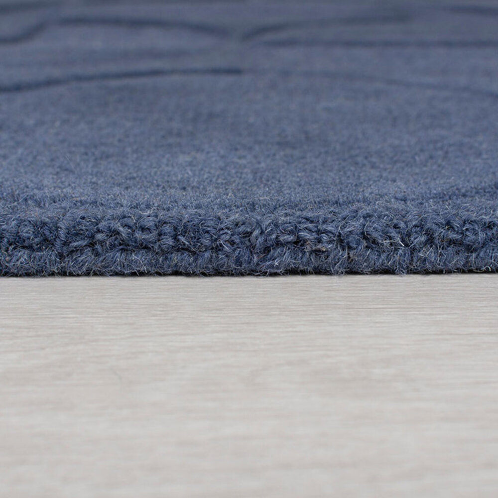 Modern Wollteppich - Gigi Blau Modern Wollteppich - Gigi Blau