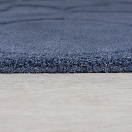 Modern Wollteppich - Gigi Blau Modern Wollteppich - Gigi Blau