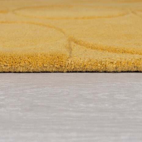 Modern Wollteppich - Gigi Ockergelb Modern Wollteppich - Gigi Ockergelb