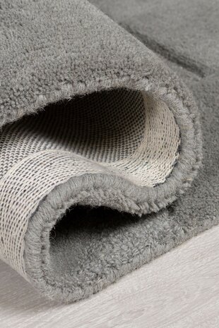 Rund Wollteppich - Gigi Grau Rund Wollteppich - Gigi Grau