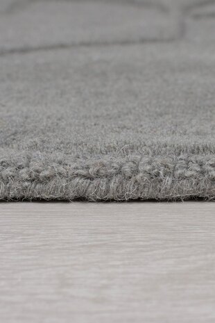 Rund Wollteppich - Gigi Grau Rund Wollteppich - Gigi Grau