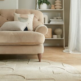Rund Wollteppich - Gigi Natur / Beige Rund Wollteppich - Gigi Natur / Beige