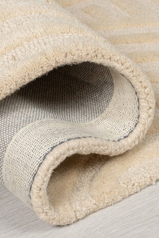 Zen Modern Japandi – Ø 160 cm – Kurzflor Wollteppich – 100 % Wolle – Natur / Beige Zen Modern Japandi – Ø 160 cm – Kurzflor Wollteppich – 100 % Wolle – Natur / Beige