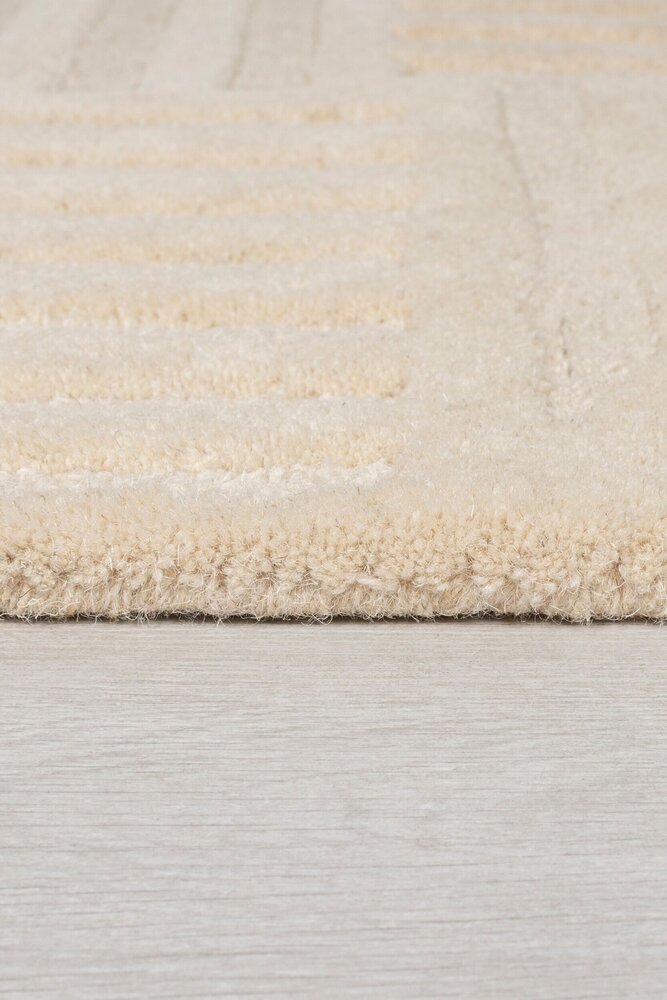 Zen Modern Japandi – Ø 160 cm – Kurzflor Wollteppich – 100 % Wolle – Natur / Beige Zen Modern Japandi – Ø 160 cm – Kurzflor Wollteppich – 100 % Wolle – Natur / Beige