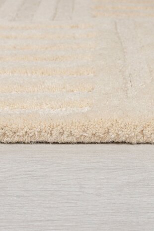 Zen Modern Japandi – Ø 160 cm – Kurzflor Wollteppich – 100 % Wolle – Natur / Beige Zen Modern Japandi – Ø 160 cm – Kurzflor Wollteppich – 100 % Wolle – Natur / Beige