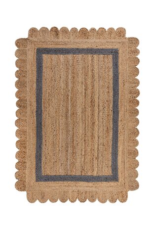 Grace Teppich - Jute - Kurzflor Modern - Natur / Grau Grace Teppich - Jute - Kurzflor Modern - Natur / Grau