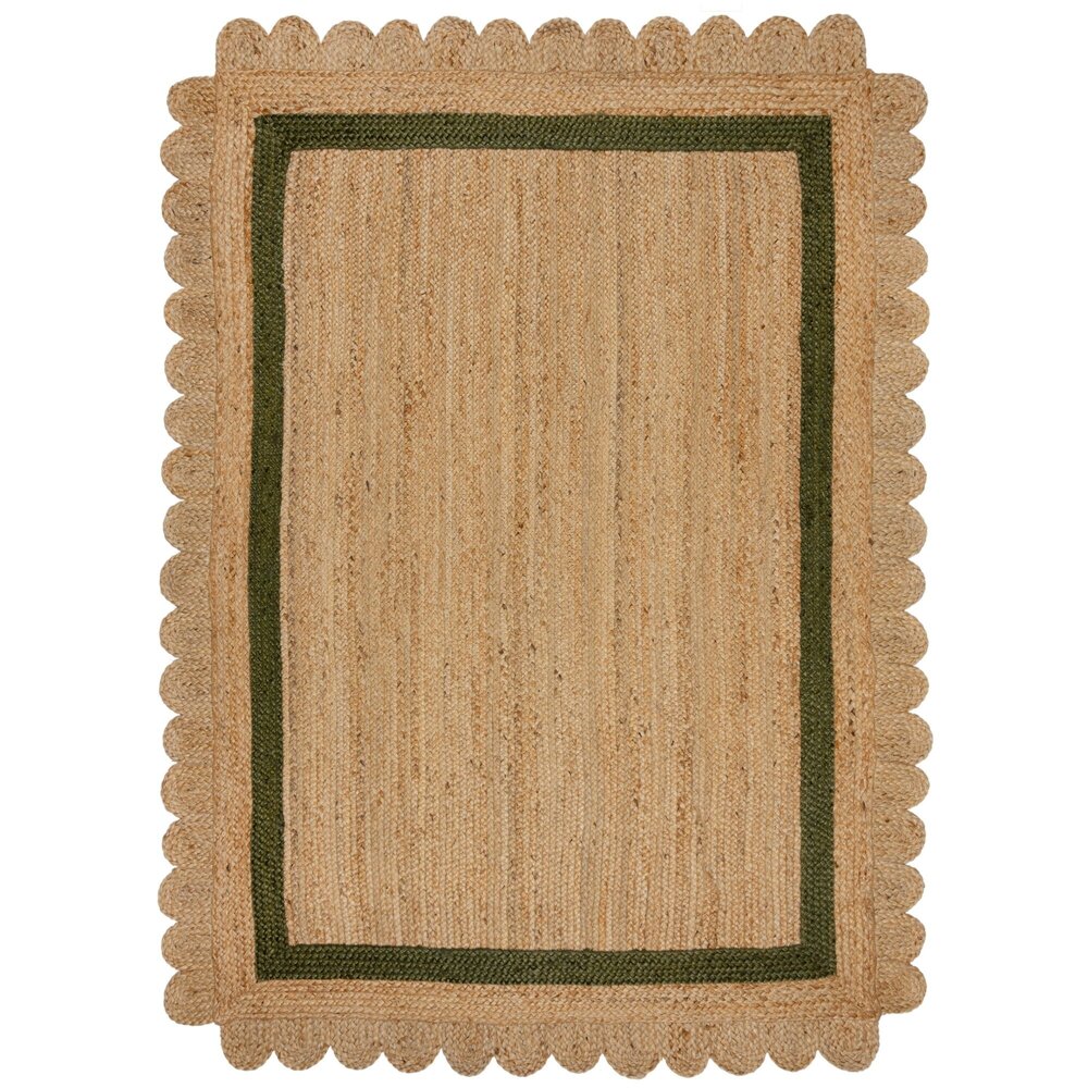 Grace Teppich - Jute - Kurzflor Modern - Natur / Grün Grace Teppich - Jute - Kurzflor Modern - Natur / Grün