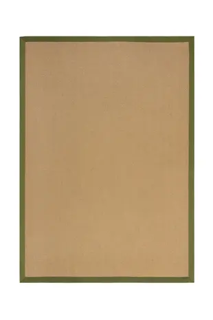 Teppich Kira - Jute - Kurzflor - Fischgrätenmuster Modern - Natur / Grün Teppich Kira - Jute - Kurzflor - Fischgrätenmuster Modern - Natur / Grün