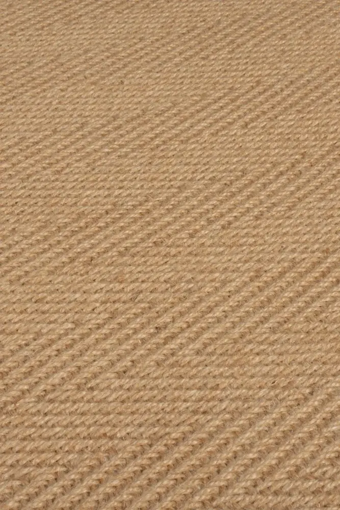Teppich Kira - Jute - Kurzflor - Fischgrätenmuster Modern - Natur / Grün Teppich Kira - Jute - Kurzflor - Fischgrätenmuster Modern - Natur / Grün