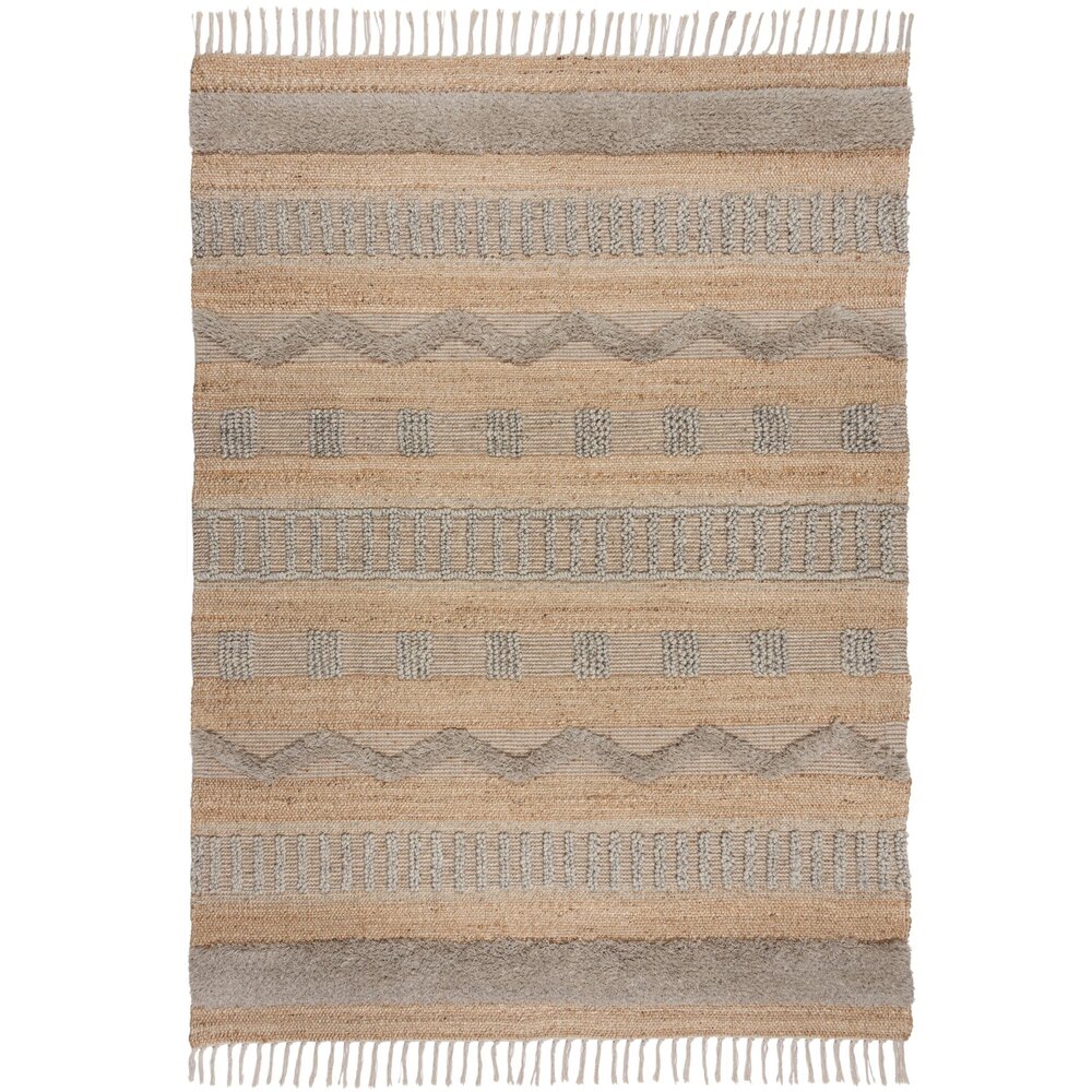 Teppich Medina - Jute - Kurzflor Modern - Natur / Grau Teppich Medina - Jute - Kurzflor Modern - Natur / Grau
