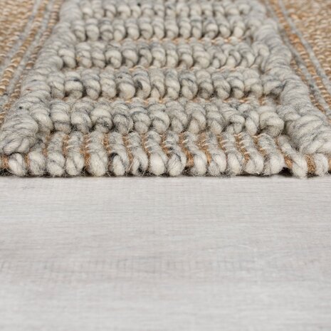 Teppich Medina - Jute - Kurzflor Modern - Natur / Grau Teppich Medina - Jute - Kurzflor Modern - Natur / Grau