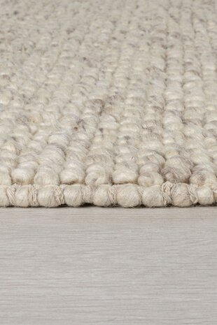 Mineralien Uni Teppich - Kurzflor - Wolle - Ball Modern - Natur / Beige Mineralien Uni Teppich - Kurzflor - Wolle - Ball Modern - Natur / Beige