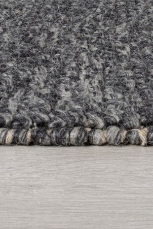 Mineralien Uni-Teppich - Kurzflor - Wolle - Polka dot Modern - Grau Mineralien Uni-Teppich - Kurzflor - Wolle - Polka dot Modern - Grau