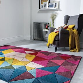 Teppich Falmouth - Kurzflor - 100% Wolle - Geo Modern - Multi Teppich Falmouth - Kurzflor - 100% Wolle - Geo Modern - Multi