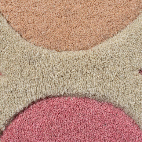 Reverie Teppich - Kurzflor - 100% Wolle - Barockes Design Modern - Rosa / Blau Reverie Teppich - Kurzflor - 100% Wolle - Barockes Design Modern - Rosa / Blau