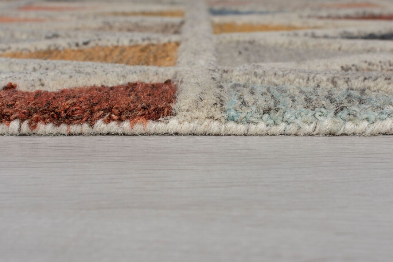 Moretz Teppich - Kurzflor - 100% Wolle - Geo Modern - Multi Moretz Teppich - Kurzflor - 100% Wolle - Geo Modern - Multi
