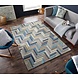 Teppich Russo - Kurzflor - 100% Wolle - Geo Modern - Natur / Multi Teppich Russo - Kurzflor - 100% Wolle - Geo Modern - Natur / Multi