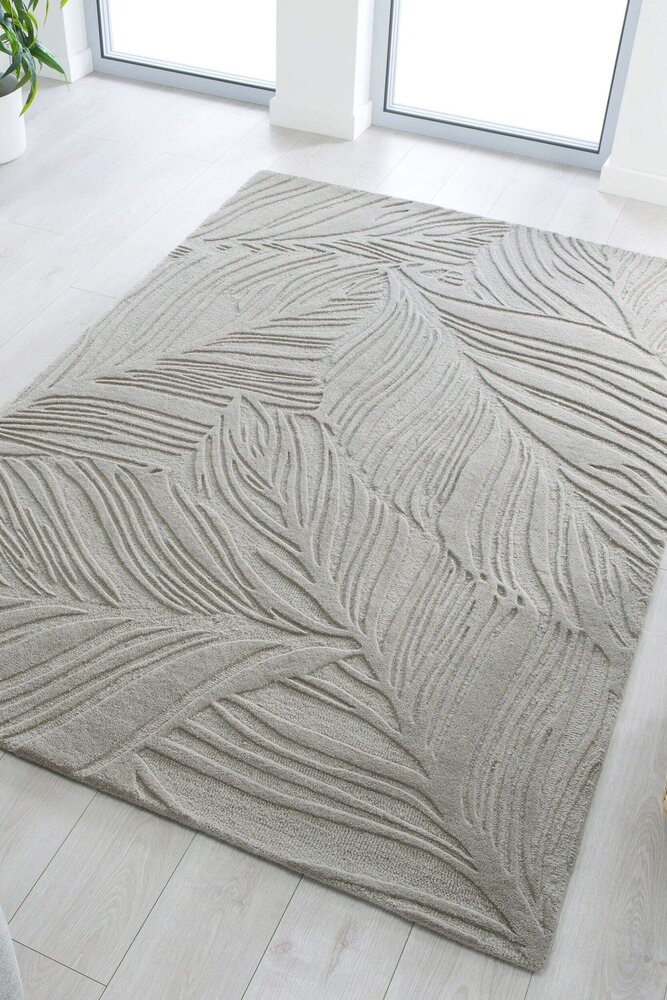 Modern Wollteppich - Lino Leaf Grau Modern Wollteppich - Lino Leaf Grau