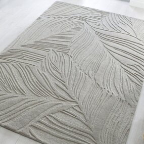 Modern Wollteppich - Lino Leaf Grau Modern Wollteppich - Lino Leaf Grau