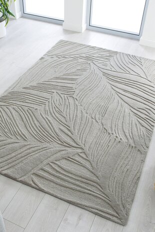 Modern Wollteppich - Lino Leaf Grau Modern Wollteppich - Lino Leaf Grau