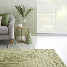 Modern Wollteppich - Lino Leaf Sage Grün Modern Wollteppich - Lino Leaf Sage Grün