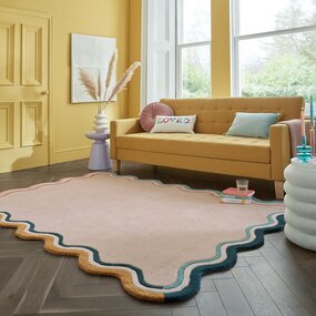 Leo Scallop Teppich - Kurzflor - 100% Wolle - Shell Edge Modern - Multi Leo Scallop Teppich - Kurzflor - 100% Wolle - Shell Edge Modern - Multi