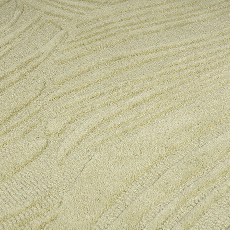 Rund Modern Wollteppich - Lino Leaf Sage Grün Rund Modern Wollteppich - Lino Leaf Sage Grün